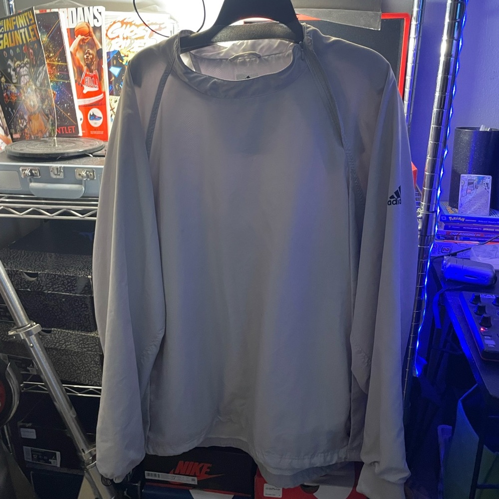 Adidas light weight side half zip jacket